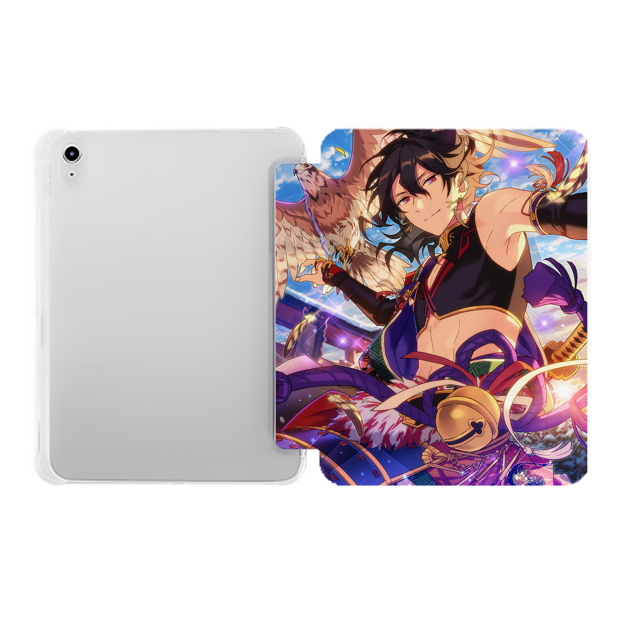 （画像用） あんさんぶるスターズ! Ensemble Stars IPad ケース ペン収納付き 三つ折りスタンド PUレザー×シリコン 対応機種9.5/10.5/10.9インチ
